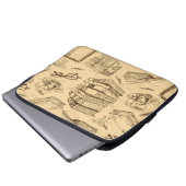 Buchmuster Laptopschutzhülle (Vorne Knopf)