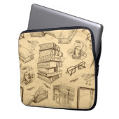 Buchmuster Laptopschutzhülle (Vorderseite Links)