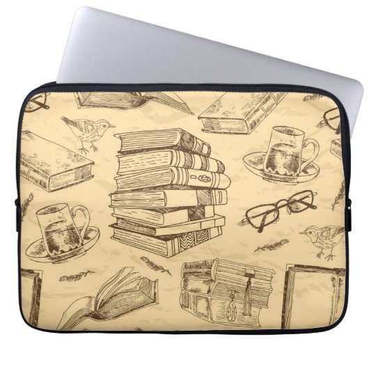 Buchmuster Laptopschutzhülle (Vorderseite)