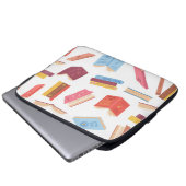 Buchmuster Laptopschutzhülle (Vorne Knopf)