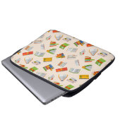 Buchmuster Laptopschutzhülle (Vorne Knopf)
