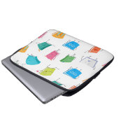 Buchmuster Laptopschutzhülle (Vorne Knopf)