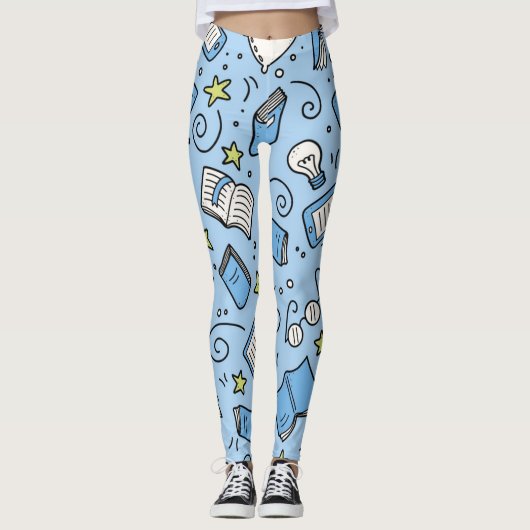 Buchmuster Leggings (Vorderseite)
