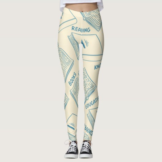 Buchmuster Leggings (Vorderseite)