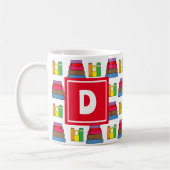 Buchmuster-Monogramm Kaffeetasse (Links)