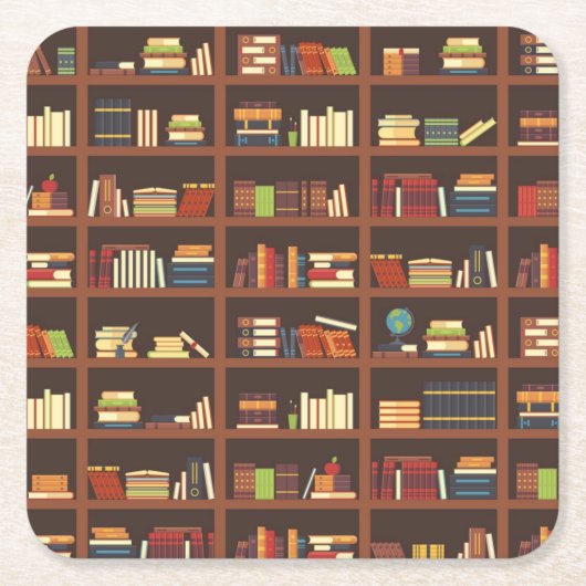 Buchmuster Rechteckiger Pappuntersetzer (Vorderseite)