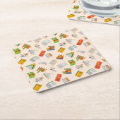 Buchmuster Rechteckiger Pappuntersetzer (angewinkelt)