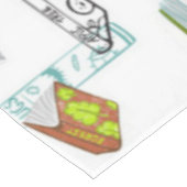 Buchmuster Tischdecke (Schrägansicht)