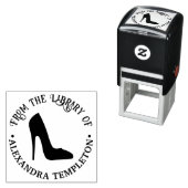 Buchname Stiletto High Heel Shoe Library für Fraue Permastempel (Beispiel)