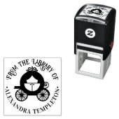 Buchname von Cinderella Pumpkin Carriage Library Permastempel (Beispiel)