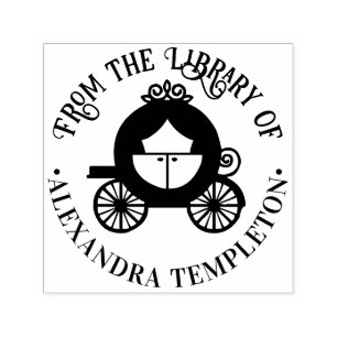 Buchname von Cinderella Pumpkin Carriage Library Permastempel