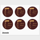 Buchnamenaufkleber (Goldfarbenmaske) Runder Aufkleber (Blatt)