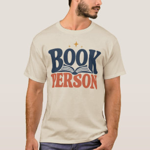 Buchperson Retro-Typografie Leser T-Shirt