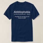 Buchpuffer zum Lesen des Avid Reader Nerds Lover A T-Shirt (Design vorne)