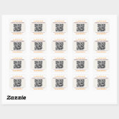 Buchrezensionsanfrage QR-Code Indie-Autoren Minima Quadratischer Aufkleber (Blatt)