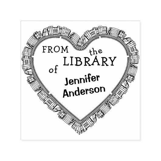 Buchsammlung aus der Bibliothek des Individuellen Permastempel (Design)