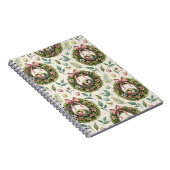 Buchsbaum-Osterkranz mit rosa Schleife und Ei Notizblock (Rechte Seite)