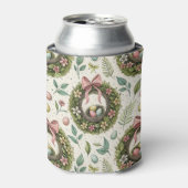 Buchsbaum-Osterkranz rosa Schleife mit Ei Dosenkühler (Kanne Vorderseite)