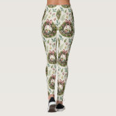 Buchsbaum-Osterkranz rosa Schleife mit Ei Leggings (Rückseite)
