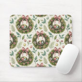 Buchsbaum-Osterkranz rosa Schleife mit Ei Mousepad (Mit Mouse)