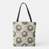 Buchsbaum-Osterkranz rosa Schleife mit Ei Tasche (Rückseite)