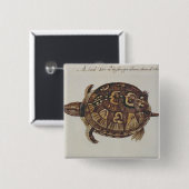 Buchsbaum-Schildkröte Button (Vorne & Hinten)