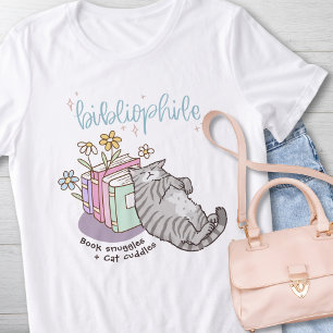 Buchschnecken & Katzenkucheln, Katzen und Bücher L Tri-Blend Shirt