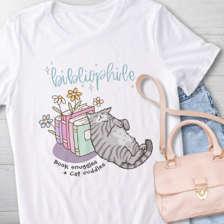 Buchschnecken & Katzenkucheln, Katzen und Bücher L Tri-Blend Shirt