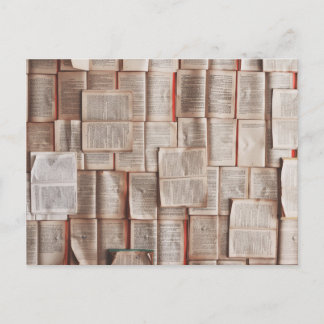 Buchseite Postkarte, Postkarte buchen