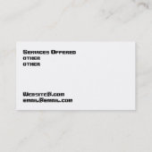 Büchsenmacher-Visitenkarte Visitenkarte (Rückseite)