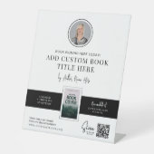 Buchsignaturereignis trifft den QR-Code des Autors Sockelschild (Vorderseite)