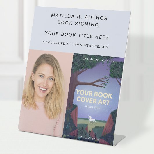 Buchsignierung | Autor-Buch-Startaktion Sockelschild