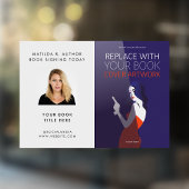 Buchsignierung | Autor Buchübersicht Werbeaktion Fensteraufkleber