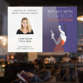 Buchsignierung | Autor Buchübersicht Werbeaktion Fensteraufkleber