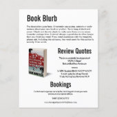 Buchsignierung für Autoren und Buchvorstellung Wer Flyer (Hinten)