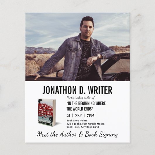 Buchsignierung für Autoren und Buchvorstellung Wer Flyer (Vorne)