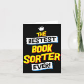 Buchsortierer, Lustiger Beruf Beruf  Karte (Vorderseite)