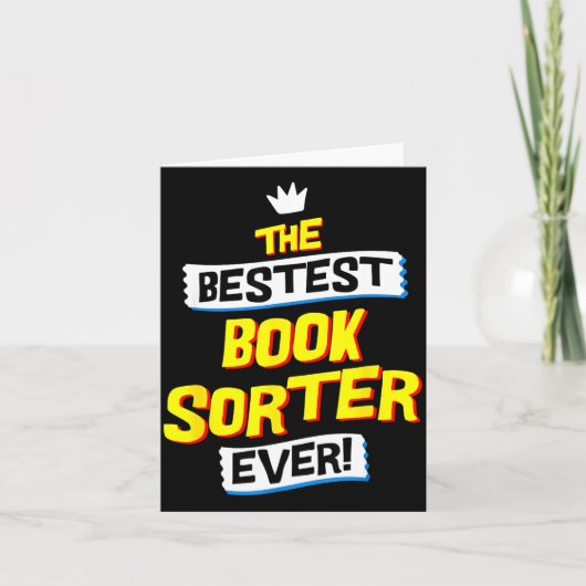 Buchsortierer, Lustiger Beruf Beruf  Karte (Vorderseite)