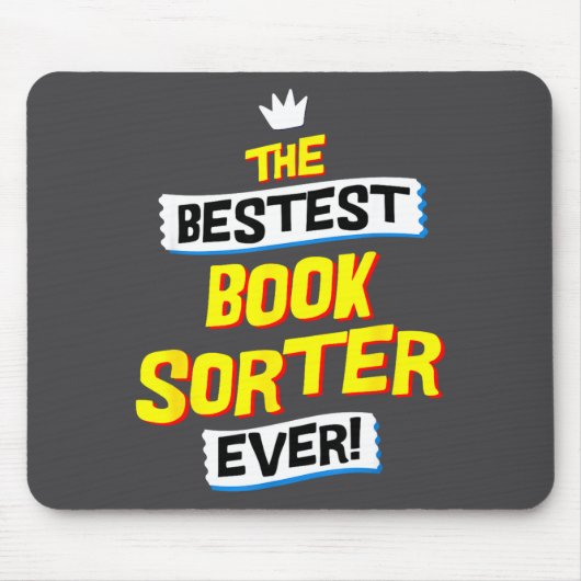Buchsortierer, Lustiger Beruf Mousepad (Vorne)