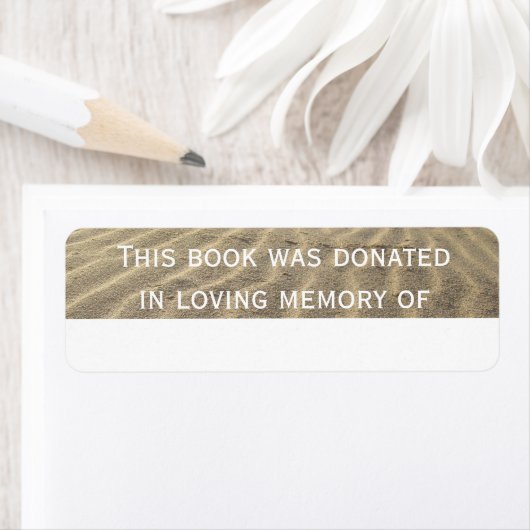 Buchspendensticker Sand (Insitu)