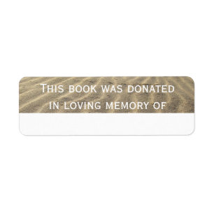 Buchspendensticker Sand