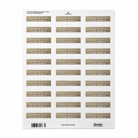 Buchspendensticker Sand (Vorne)