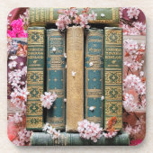 Buchstäbchen & Blüten Untersetzer aus hartem Kunst (Vorderseite)