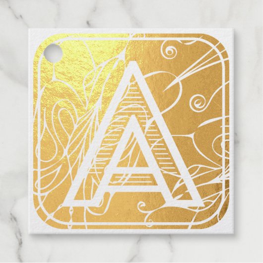 Buchstabe A Alphabet ABC Geschenkanhänger (Vorderseite)