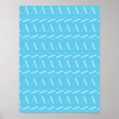 Buchstabe A - Anfangsbuchstaben der Aqua Blue Mono Poster (Vorne)
