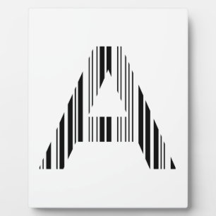 BUCHSTABE A BARCODE Erstes Anfangsbarcode-Muster Fotoplatte