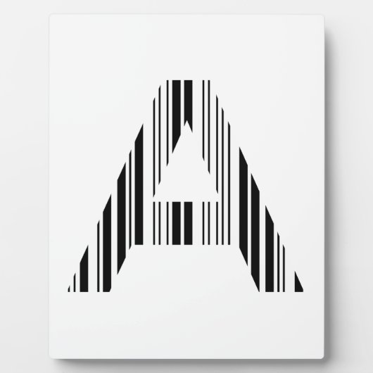 BUCHSTABE A BARCODE Erstes Anfangsbarcode-Muster Fotoplatte (Vorderseite)