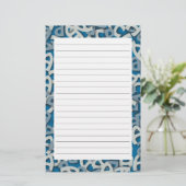 Buchstabe A Blau Briefpapier (Stehend Vorderseite)