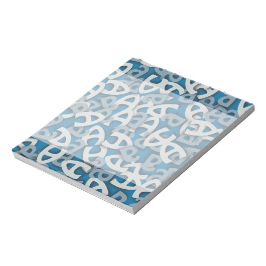 Buchstabe A Blau Notizblock (Rotiert)