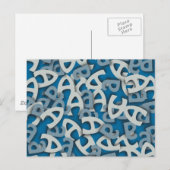 Buchstabe A Blau Postkarte (Vorne/Hinten)